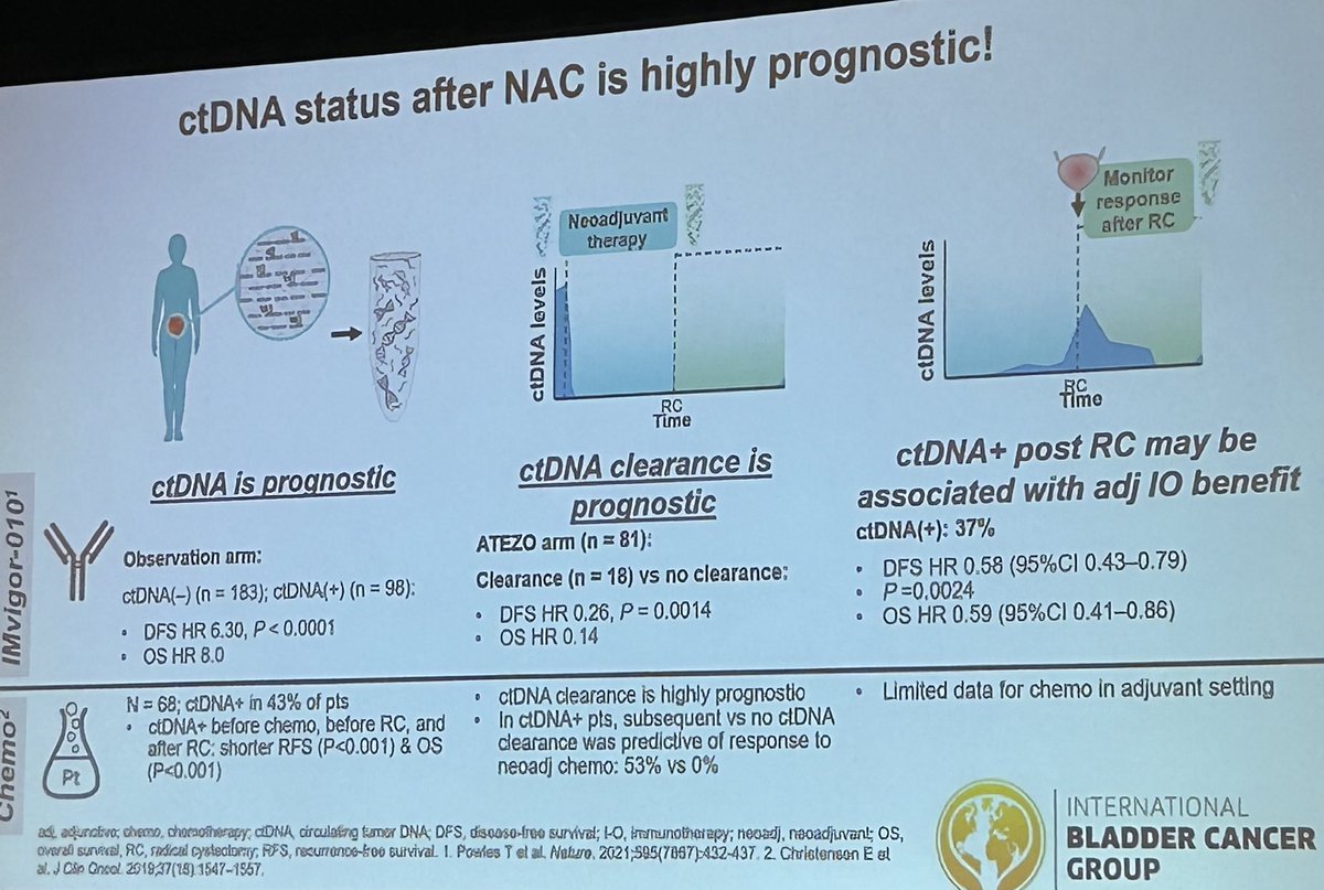 A really great session at #AUA24 Thank you #IBCG @UroDocAsh for an excellent agenda, great debates and speakers #BladderCancer Beyond others @AStenzl @PGrivasMDPhD debating the need of RC in cT0 after NAC/NIO 👉biomarkers/ctDNA/MRI may help to select pts, but more evidence needed