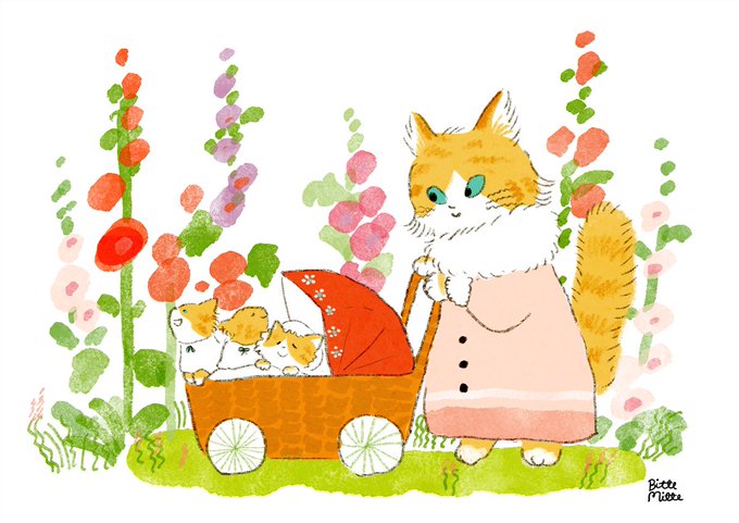 「clothed animal flower」 illustration images(Latest)