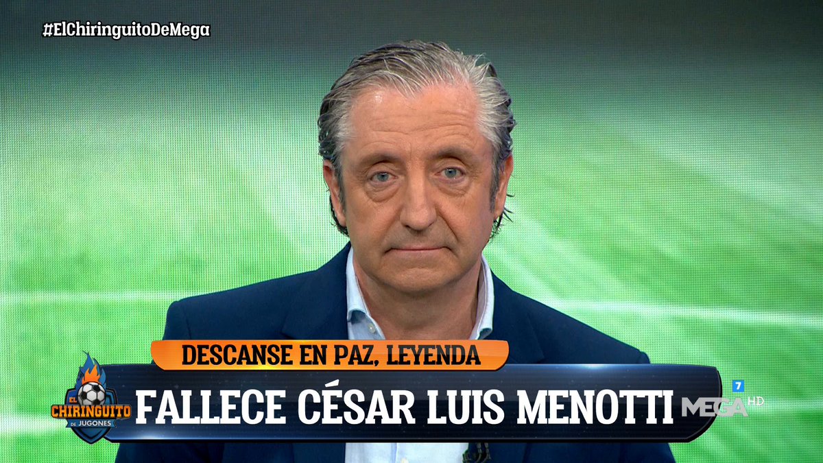 🖤 'Ha fallecido Menotti, se nos ha ido la elegancia. Descanse en paz'.

El pésame de @jpedrerol tras el adiós de una leyenda #ElChiringuitoDeMega.