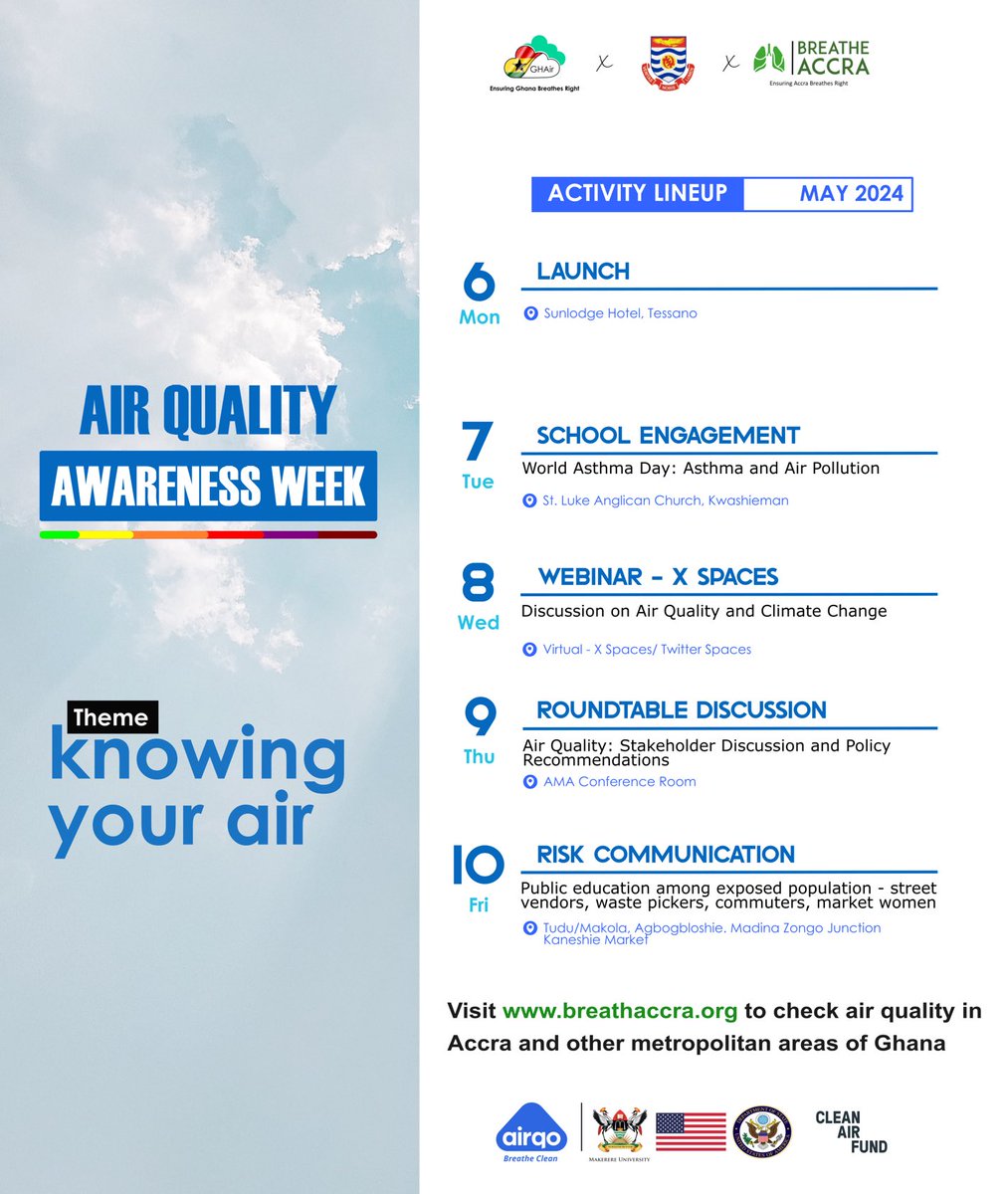 Kelvin Kwame Yeboah (@kwame_yeboah17) on Twitter photo Join us this week as we create awareness for clean air for Accra and Ghana as a whole. Together we can achieve clean air for all. <a href="/kofiamegah/">Kofi Amegah</a> <a href="/GhanaAQ/">Ghana Urban Air Quality Project (GhanaAQ)</a> <a href="/Ghanathink/">GhanaThink</a> <a href="/AirQoProject/">AirQo</a> #CleanAirGhana #CleanAir4Accra #BreatheAccra Join us this week as we create awareness for clean air for Accra and Ghana as a whole. Together we can achieve clean air for all. <a href="/kofiamegah/">Kofi Amegah</a> <a href="/GhanaAQ/">Ghana Urban Air Quality Project (GhanaAQ)</a> <a href="/Ghanathink/">GhanaThink</a> <a href="/AirQoProject/">AirQo</a> #CleanAirGhana #CleanAir4Accra #BreatheAccra