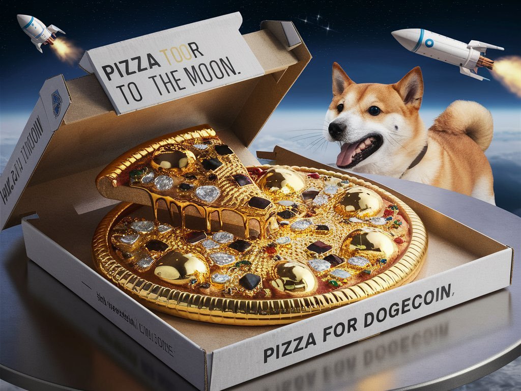 When your pizza cravings are out of this world and DOGE approves 🚀
