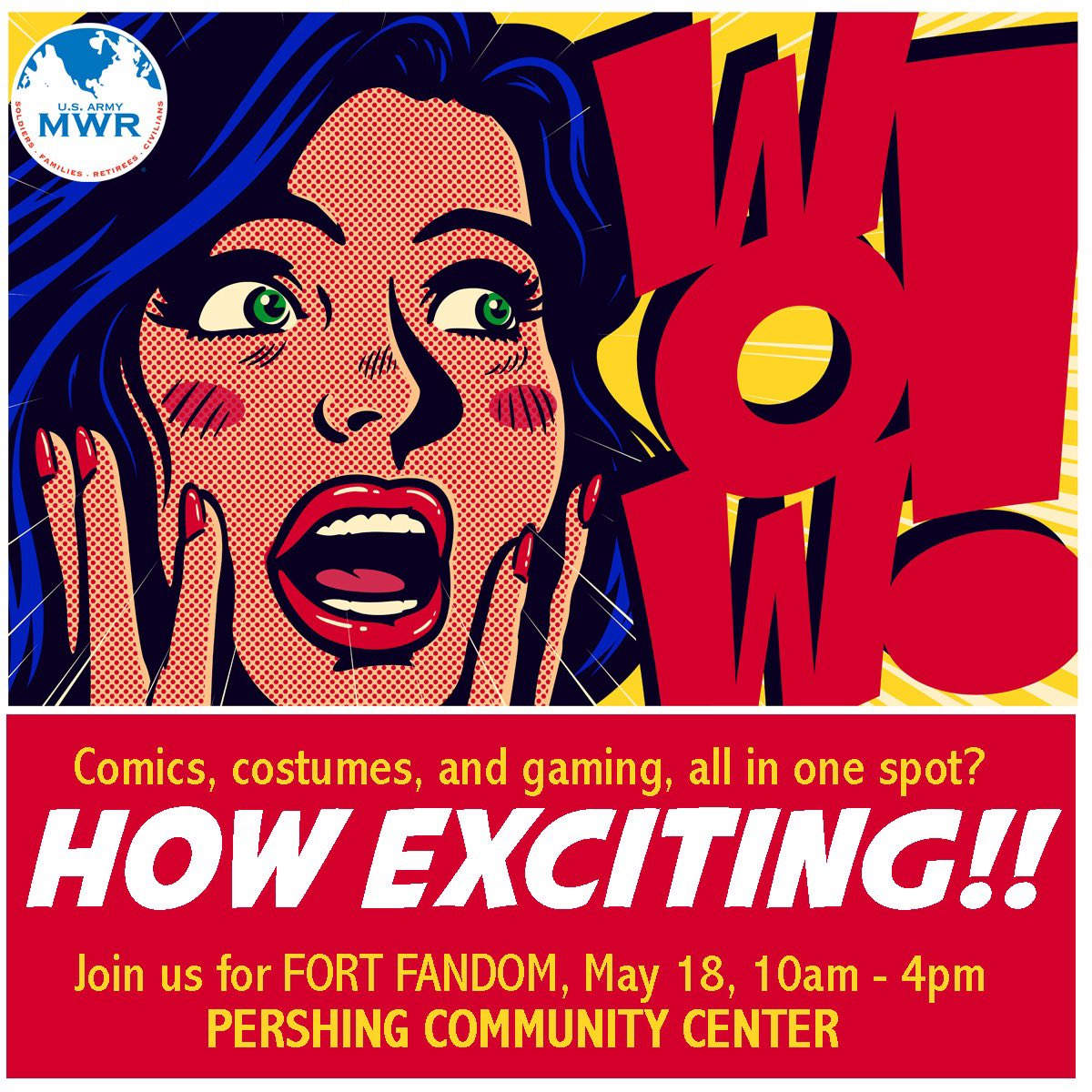 💥 HOW EXCITING!! 💥 Mark your calendars for Fort Fandom on 18 May. Don't miss this celebration of your favorite fandoms with special guest appearances, comics, gaming, a cosplay contest, & more! Find full event details + get your tickets online ⬇️ leonardwood.armymwr.com/calendar/event…