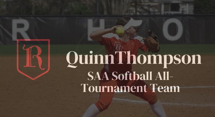 Quinn Thompson makes the 2024 SAA Softball All-Tournament team! Congrats Quinn - very well deserved! 
#rhodessoftball #burntheships #bethecatalyst #builtdiiiferent #saaalltournament