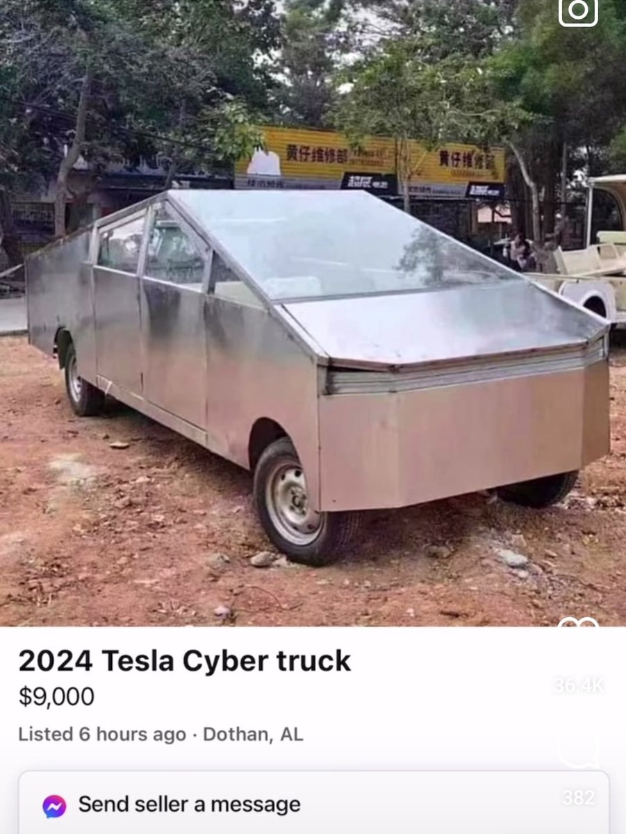 Comparing X to Meta is like... Comparing a real Cybertruck to this one being sold on Facebook... 🤣 @elonmusk