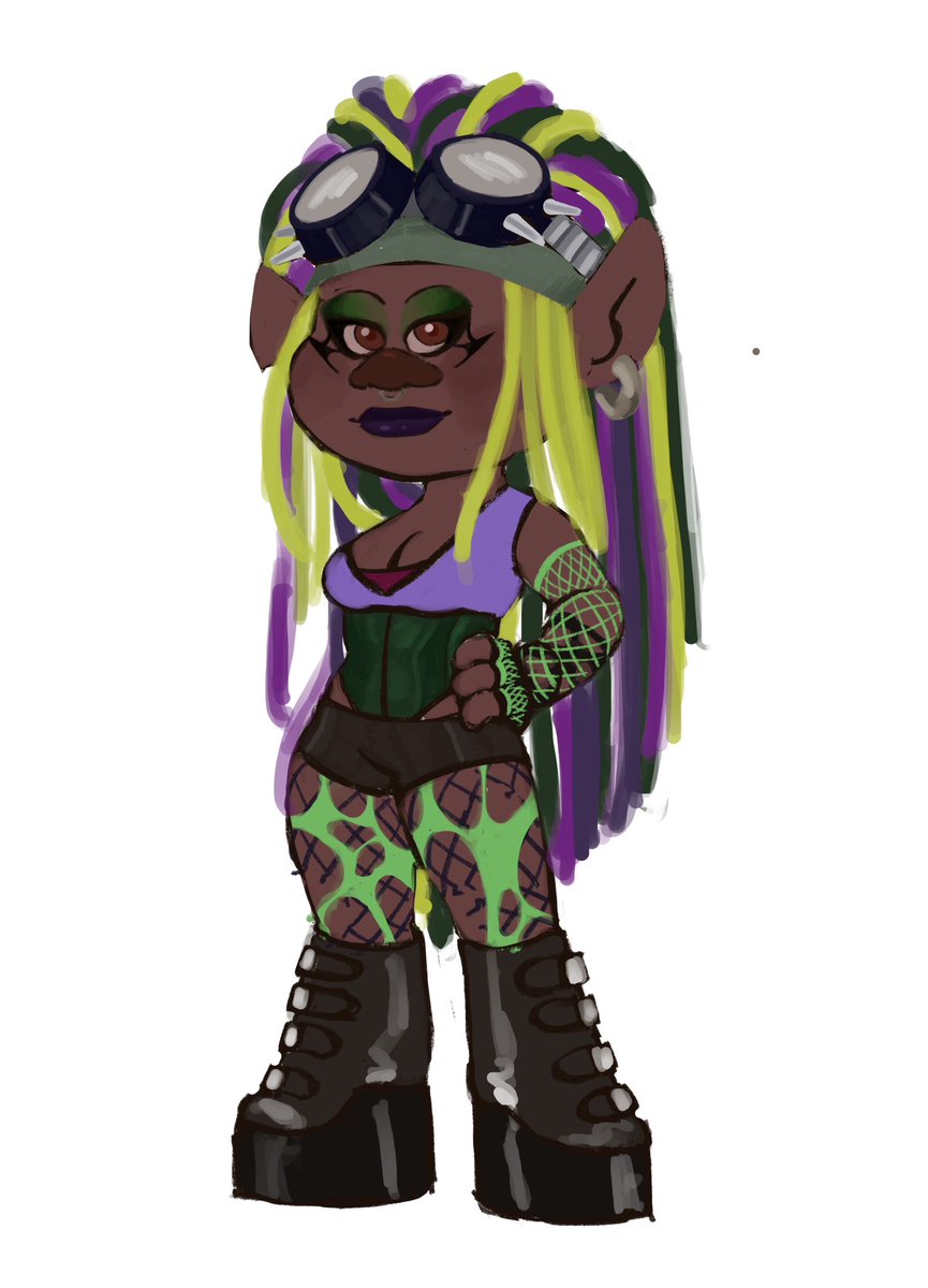 behold: her cybergoth girlfriend!