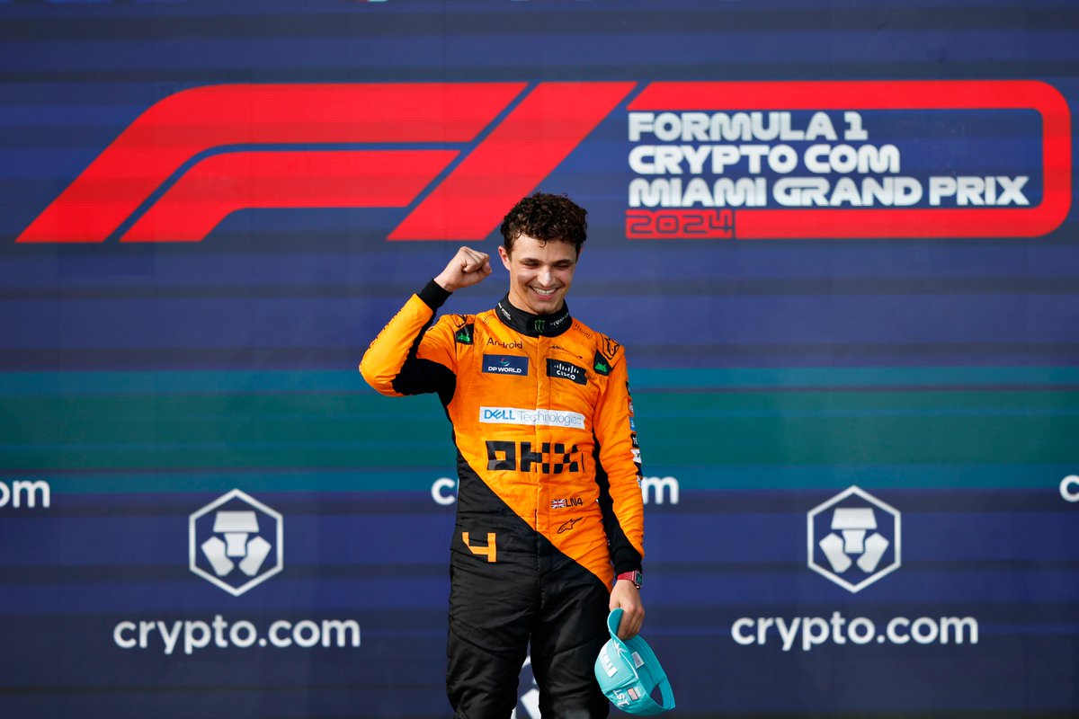 Years of heartbreaks, near misses, close calls... But today @LandoNorris, you stand on the top step of a Formula 1 podium 🍾 #F1 #MiamiGP