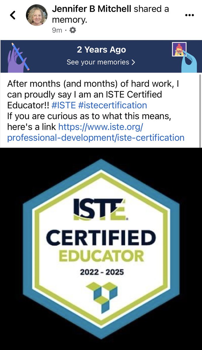 2 years ago I was rewarded for successfully completing one of the most difficult endeavors I have ever taken on. Cheers to my 2nd #ISTEcertifiededucator anniversary!
