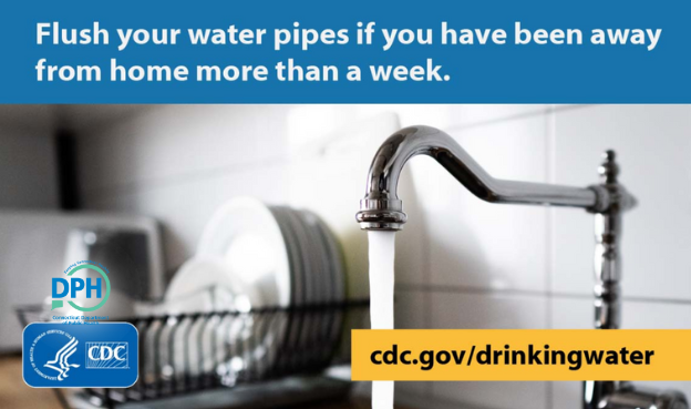 The US has one of the safest public drinking water supplies in the world, but germs can grow inside pipes when there is no running water. If gone for over a week, flush faucets by running cold water for 2 minutes, then running hot water another 2 minutes. go.usa.gov/xtNRc