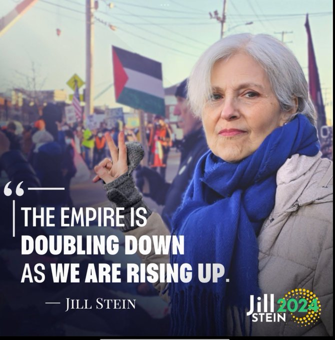 Thank you @DrJillStein for being on the right side of history and standing up with Palestine.🇵🇸✌️