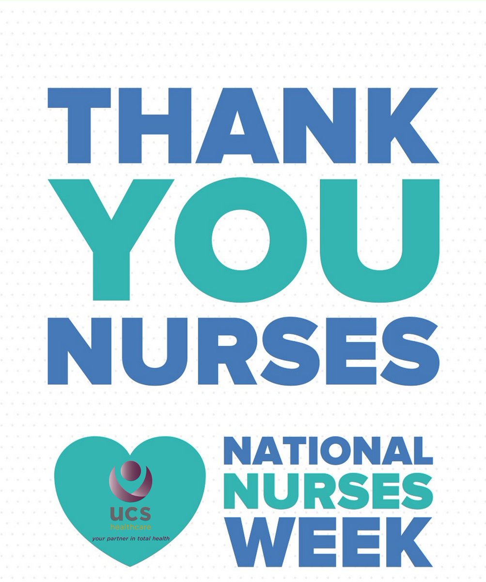 UCSHealthcare's tweet photo. Happy National Nurses Day! 🎉 Today we honor and recognize the incredible contributions of nurses everywhere, including our amazing team at UCS Healthcare. Thank you for your dedication, compassion, and hard work - you truly make a difference in the lives of so many! https://t.co/HhkGAKuNIv