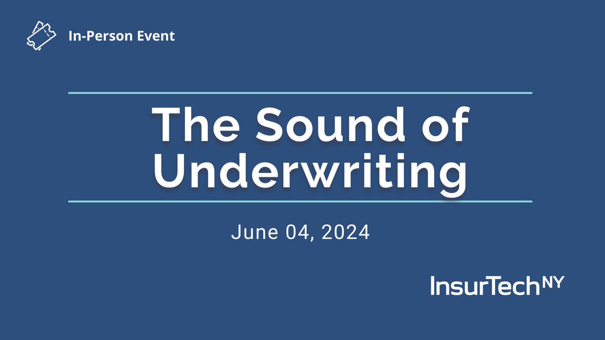 InsurTechNY's tweet image. 🎶 Heading to NYC for #InsurTechWeek in June? Join Us at The Sound of Underwriting!

We&apos;re merging underwriting expertise with creative flair, revealing the similarities between music and insurance.

🗓️ June 4th 
📍 NYC Seminar and Conference Center

insurtechny.com/event_program/…