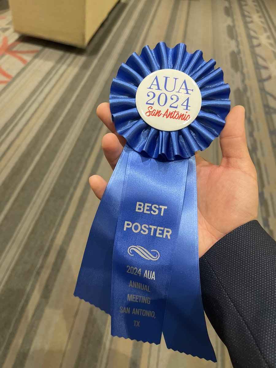 Congratulations @perryjxu for your work on Complications of HoLEP wait times! #AUA24 #bestposter @NM_Urology @EndourologyNm