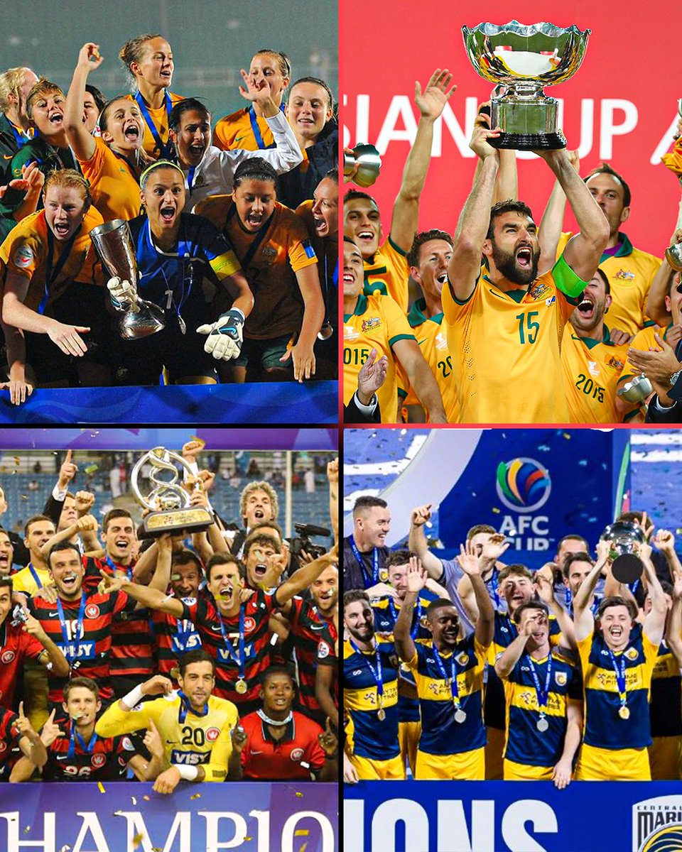 Australia becomes the first nation to win all four of the AFC’s big four major competitions! 🇦🇺🙌 🏆 AFC Women’s Asian Cup: @TheMatildas (2010) 🏆 AFC Champions League: @wswanderersfc (2014) 🏆 AFC Asian Cup: @Socceroos (2015) 🏆 AFC Cup: @CCMariners (2024) You love to see it.…