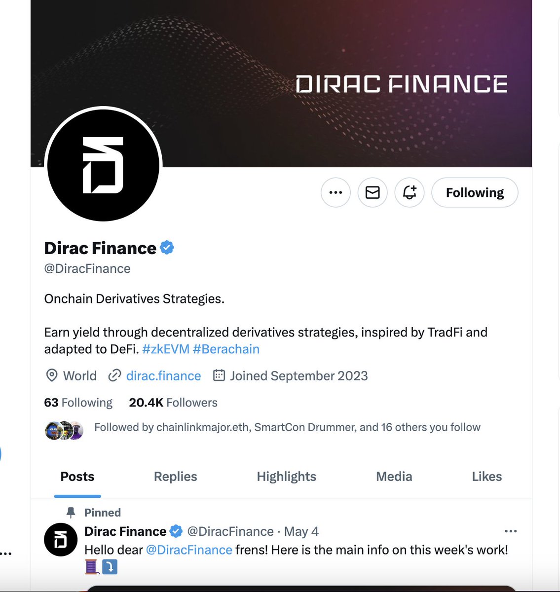 #LToad X #DiracFinance have a continious strong community evolving everyday with the right onchain derivatives strategies to earn some serious money

$DIRAC
$LINK
$BITCOIN