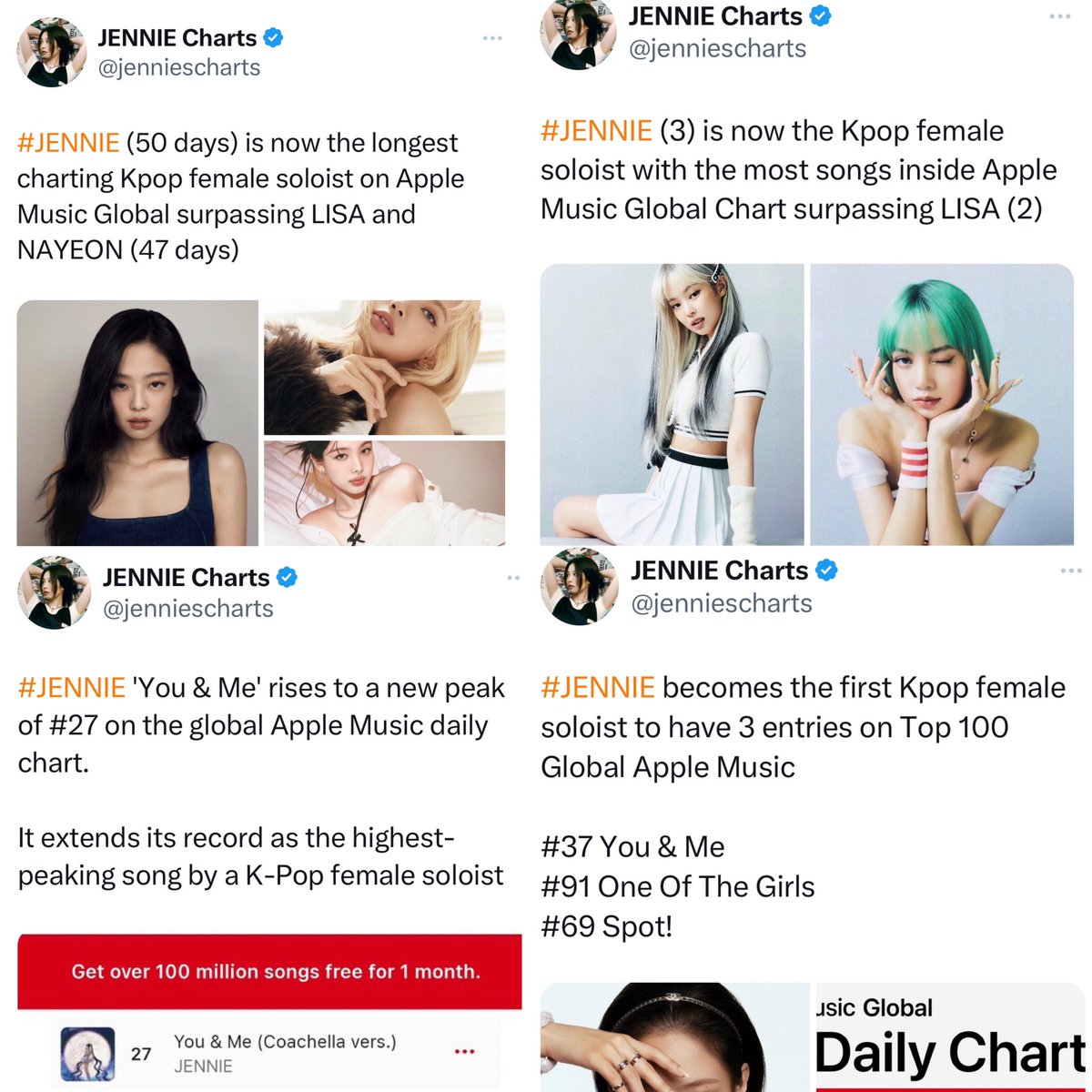 jennie apple music tarihinde en basarili kpop kadin soloisti oldu gecmedigi rekor birakmayacak albumden once kafaya koydu