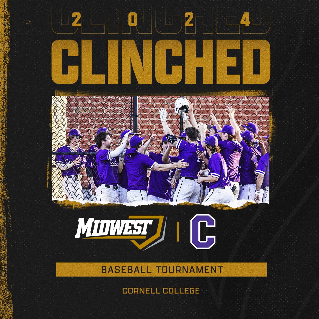 Cornell College has clinched a spot in the MWC Baseball Tournament! Congratulations, @CornellRamsBB! @CornellRams