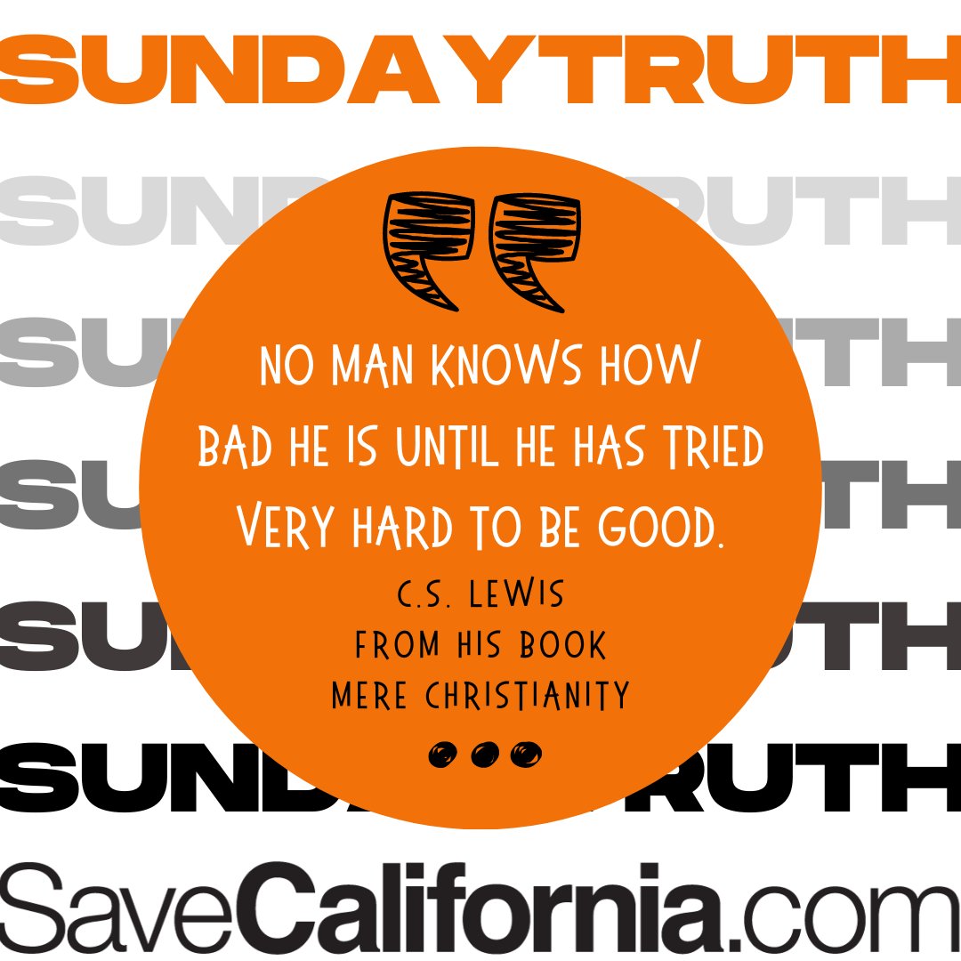 #SundayTruth from “The Chronicles of Narnia” author and atheist-turned-Christian C.S. Lewis (1898-1963) — a scholar and lay theologian whose non-fiction books like “Mere Christianity” continue to impact lives today.

#cslewisquotes #cslewis #sundayinspiration #1A #savecalifornia