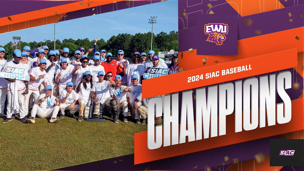 Edward Waters Athletics (@ewu_athletics) on Twitter photo YOUR 2024 <a href="/TheSIAC/">The SIAC</a> Baseball Champions! #TigerPride!🐅🏆⚾️ YOUR 2024 <a href="/TheSIAC/">The SIAC</a> Baseball Champions! #TigerPride!🐅🏆⚾️