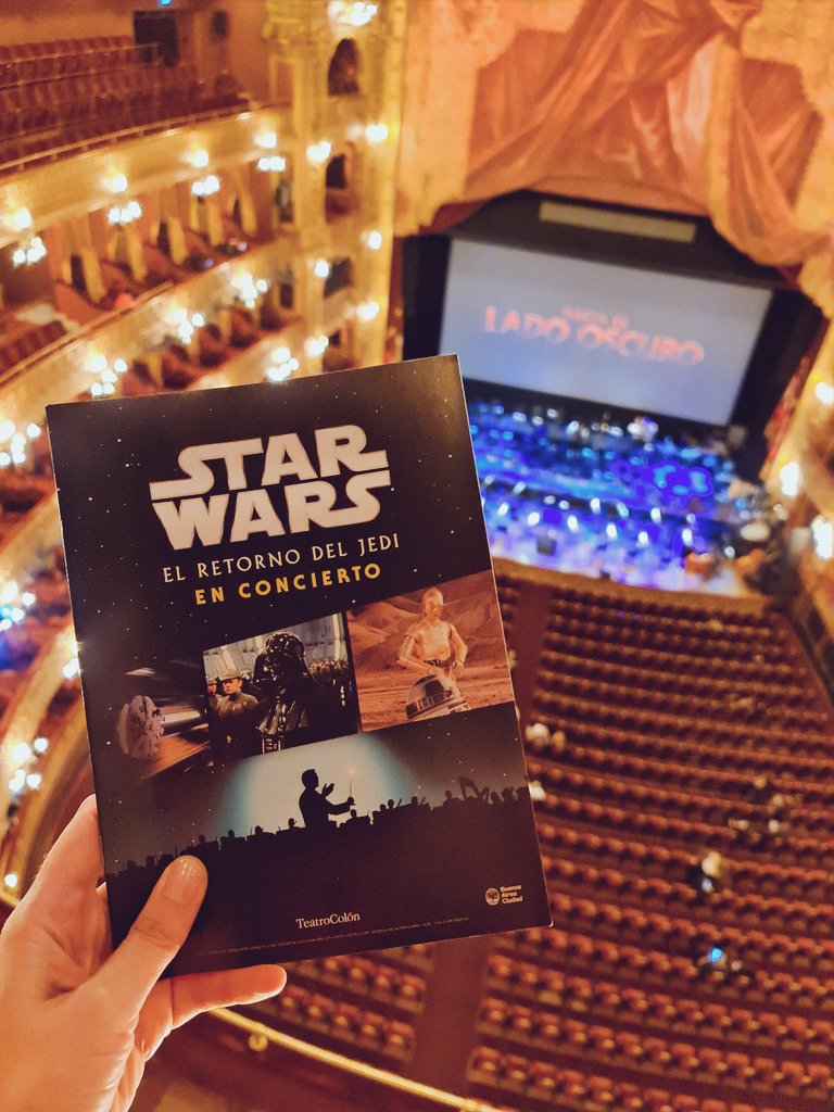 Este lugar sin duda tiene magia... ✨️ 📽 🎬 🎭 Star Wars - El Retorno del Jedi En Concierto con la Orquesta estable del @TeatroColon y bajo la dirección del gran @ezesilber 💫
