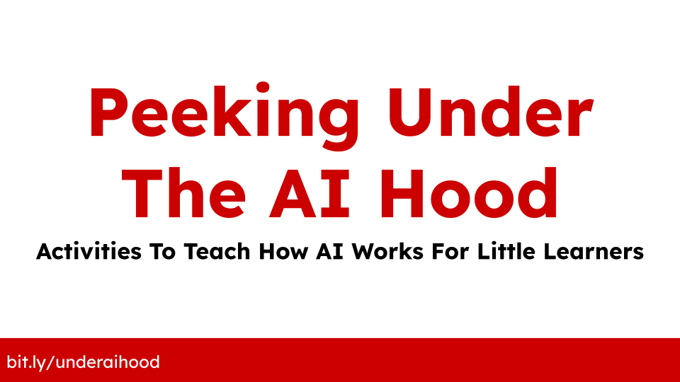 I was honored to share activities for teaching how AI works for little learners yesterday at @cuelosangeles #cuelapalooza Check out resources from my session at bit.ly/underaihood