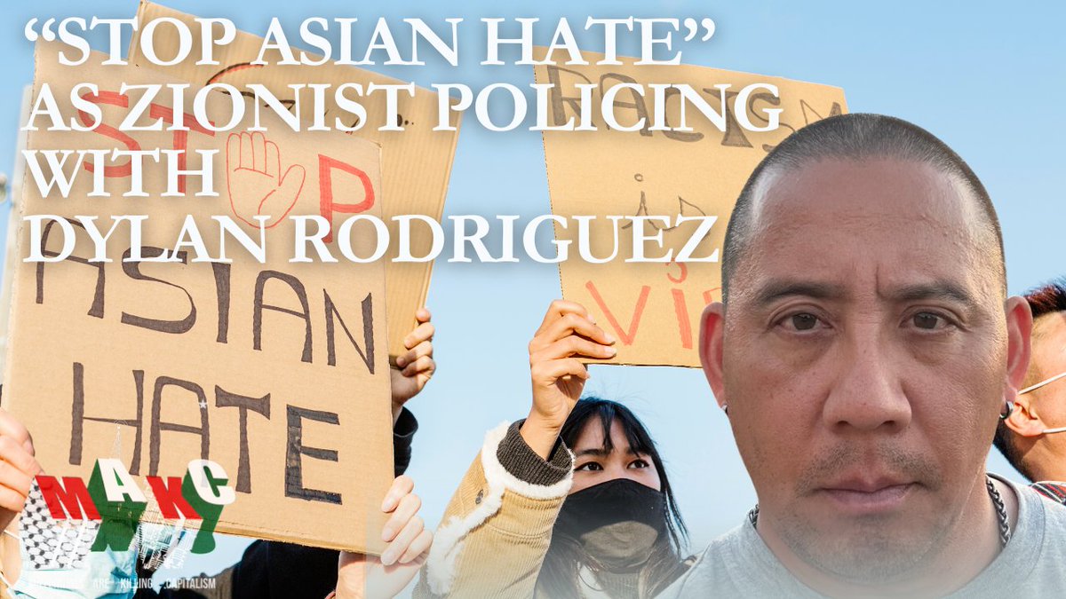 Wednesday at 12:30 PM ET we'll be live with @dylanrodriguez to discuss his piece, 'How the Stop Asian Hate Movement Became Entwined with Zionism, Policing, and Counterinsurgency' youtube.com/live/y5NjmcjcR…