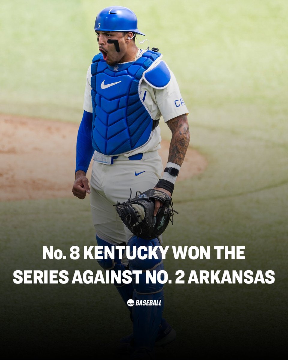 No. 8 Kentucky took down No. 2 😤

#NCAABaseball x 📸 <a href="/UKBaseball/">Kentucky Baseball</a>
