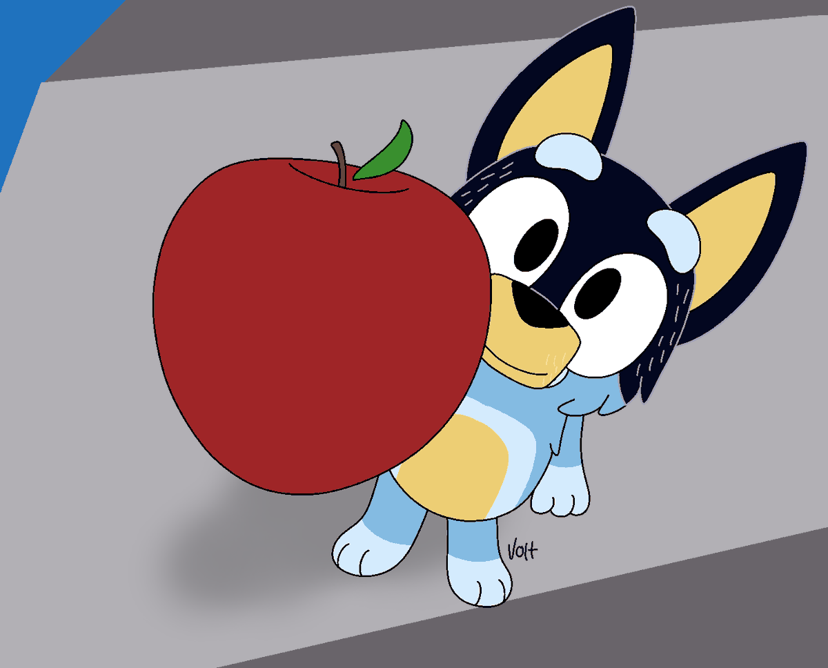 pov bandit offers you an apple

#bluey #blueyart