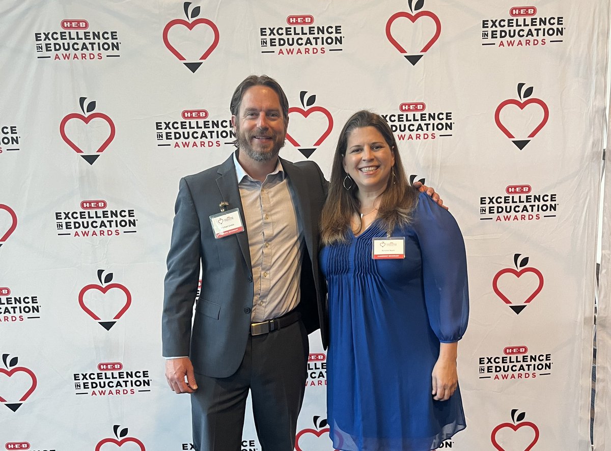 Ms. Nash and I representing @pfisd at the @HEBexcellence awards.