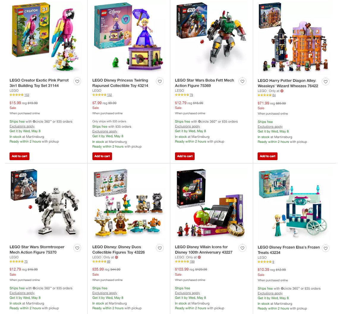 20% off select LEGO sets at Target #ad #lego #sale #target #disney #starwars #legocreator #legoideas #harrypotter #legodots #DREAMZzz

bit.ly/3wl4k6g