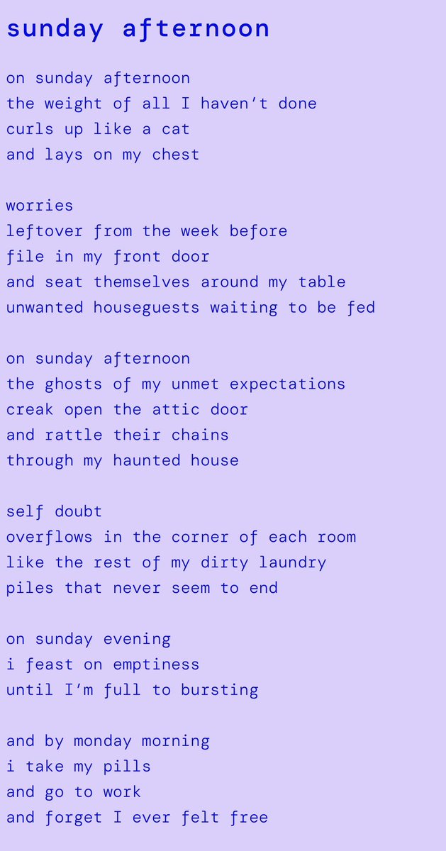 sunday afternoon
#poetry #poem #sundayscaries