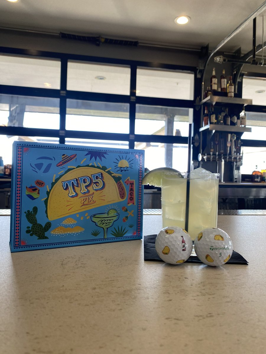 Tacos, margaritas, and new TP5 taco golf balls for Cinco de Mayo!!