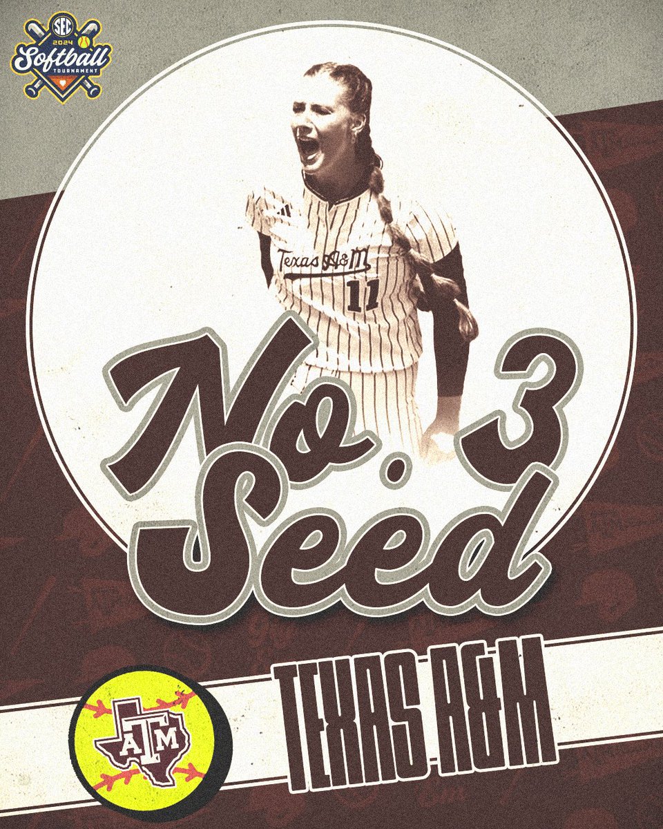 [ No. 3 Seed ] 👍 @AggieSoftball #SECSB x #SECTourney