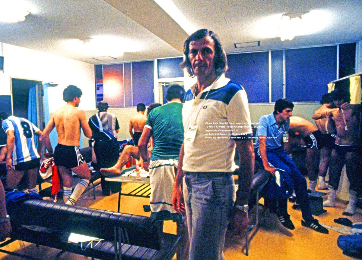 César Luis Menotti (head coach of Argentina) 1979 World Youth Championship Tokyo79, Argentina vs Indonesia 5-0 at Omiya in Japan on 26 Aug 1979 Photo by Masahide Tomikoshi / TOMIKOSHI PHOTOGRAPHY