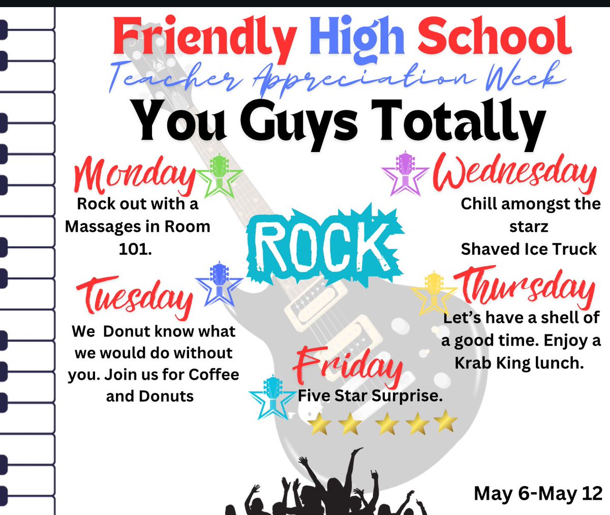 Friendly HS Patriots (@fhspats) on Twitter photo Wonderful Teacher Appreciation planned for our teachers at FHS. @IslyMcClure <a href="/DrCMarrow/">Dr. Carletta Marrow</a> Wonderful Teacher Appreciation planned for our teachers at FHS. @IslyMcClure <a href="/DrCMarrow/">Dr. Carletta Marrow</a>