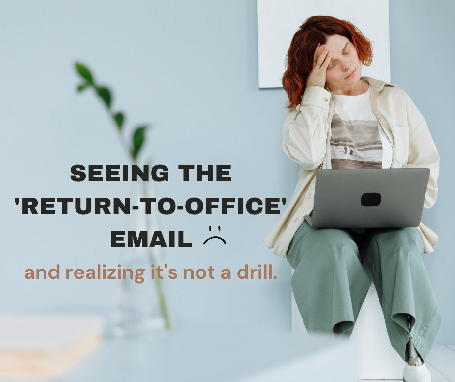 Just when I mastered the mute button... it's time for real-life face time! 🏢 

#BackToTheOffice #workfromhome #remotejobs #workingfromhome #wfhlife #zoomcalls #returntooffice #remotework #workfromhomejobs