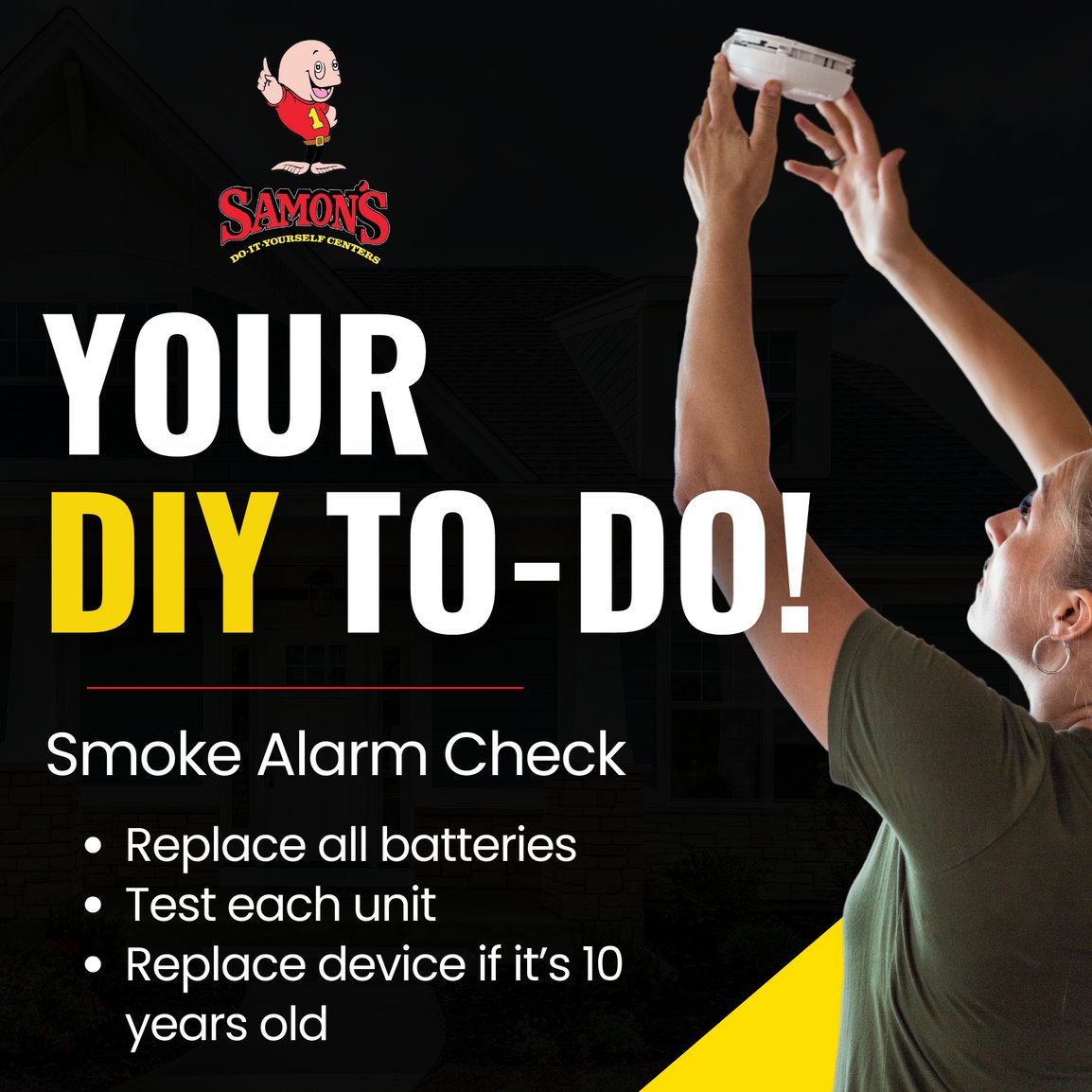 Don't forget your DIY safety to-do: 🔥 Check & update smoke alarms! 👷‍♀️✅

#SafetyFirst #SmokeAlarmCheck #HomeMaintenance #samonsdiy #diy #newmexico #homediy #diytips