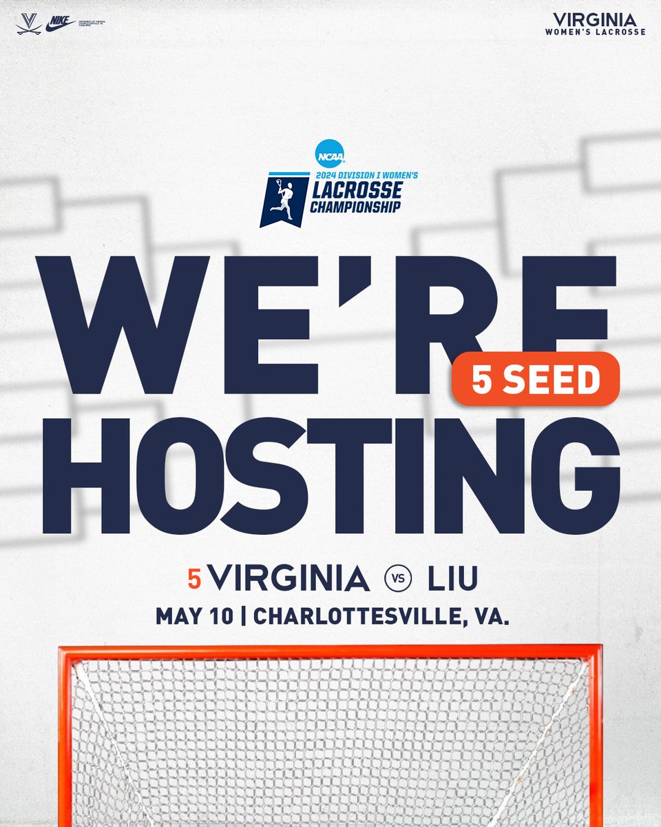 💃 Dancing in C'Ville 💃 The bracket is set and the NCAA Women's Lacrosse Championship is coming to Klöckner Stadium 😎 #GoHoos