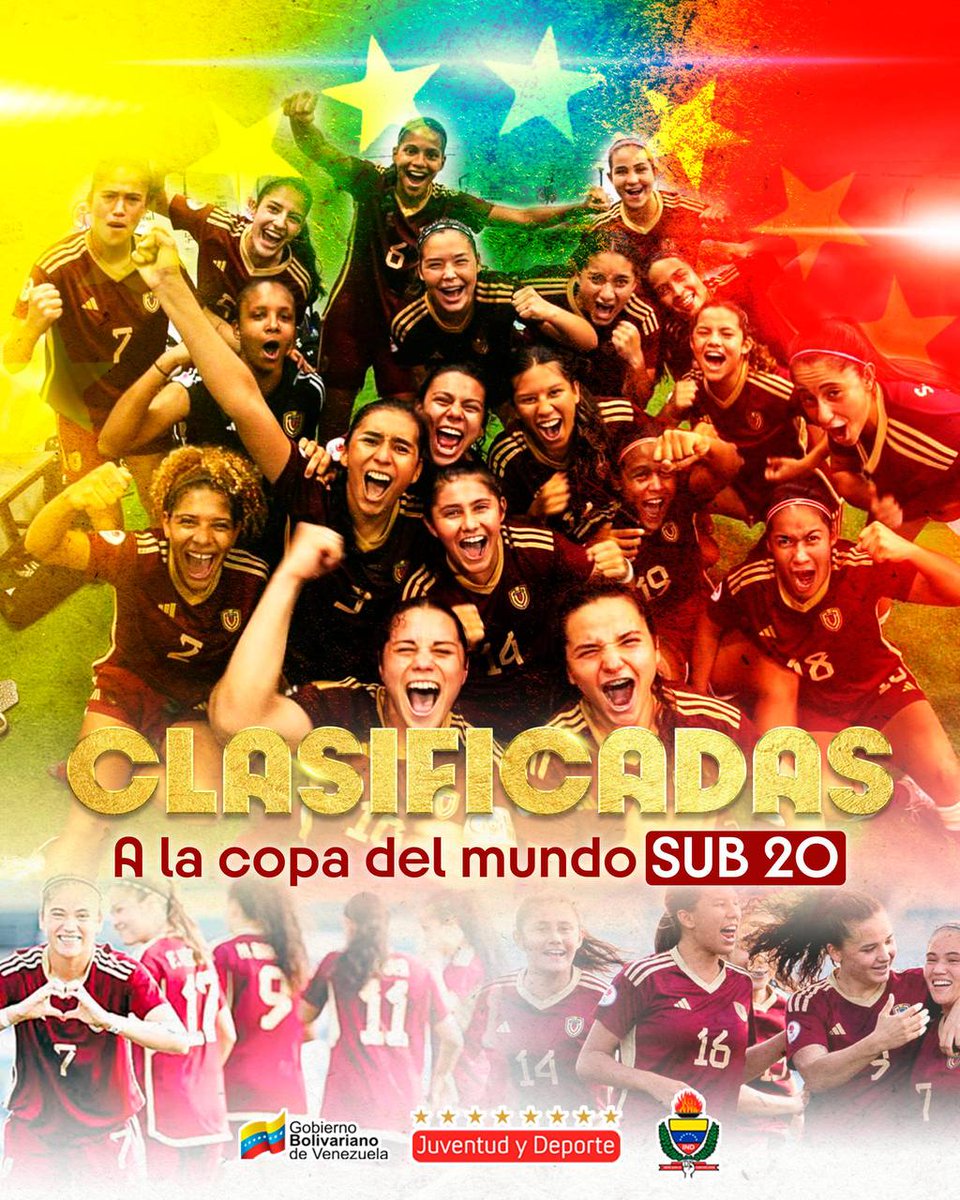 Felicitaciones a nuestra selección nacional de fútbol femenino clasificadas al mundial sub20 🇻🇪⚽️
