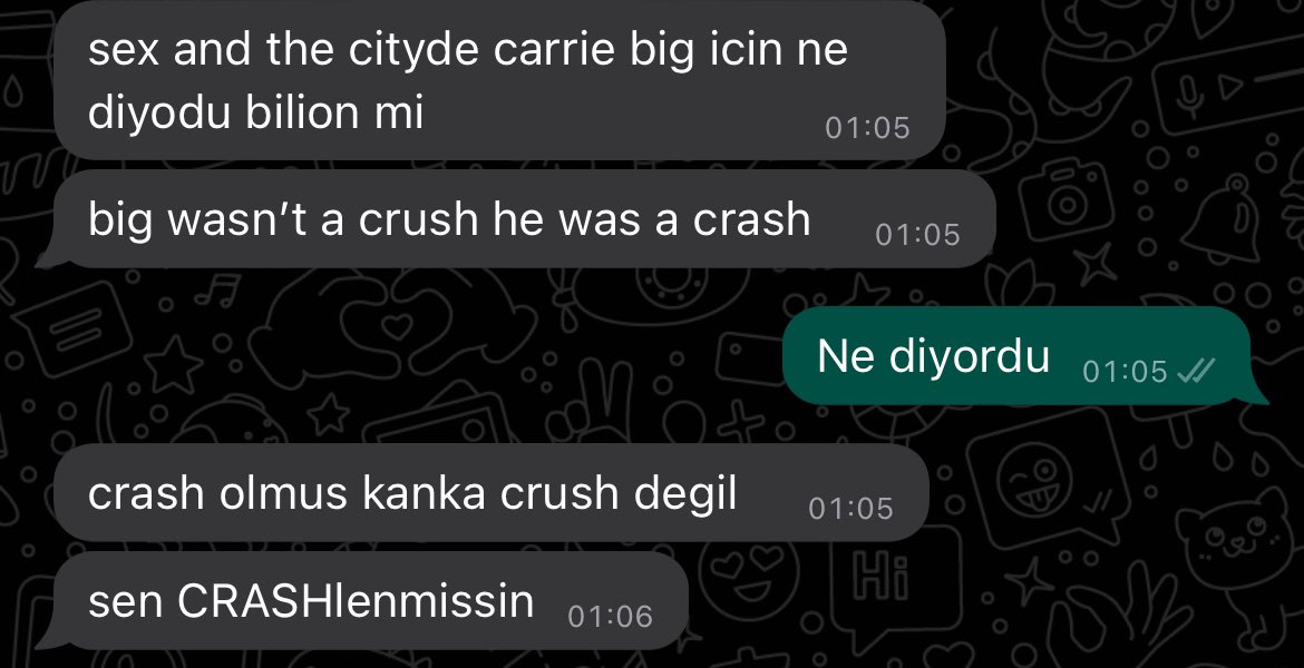 Ben crashta değilim direkt demolished oldum