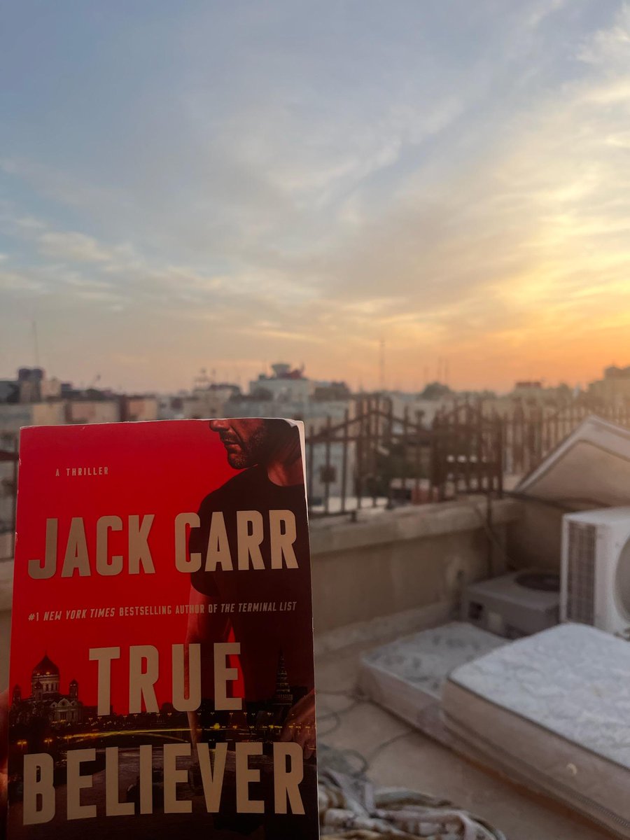 Last year, one of my best friends' son was deployed to the Middle East. My wife and I sent him a care package that included a couple of signed @JackCarrUSA books. Now that he is safely back in the States, he shared this awesome picture with me. #TrueBeliever #TheTerminalList