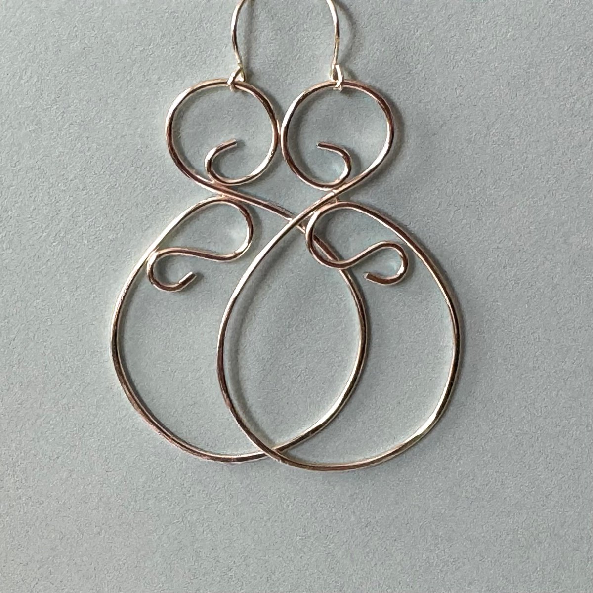 Swirly Sterling Silver Handmade Doodle Dangle Earrings Gift for Women tuppu.net/11707432 #giftideas #handmadeinUSA #CapitalCityCrafts #Etsy #artisanjewelry #FunEarrings