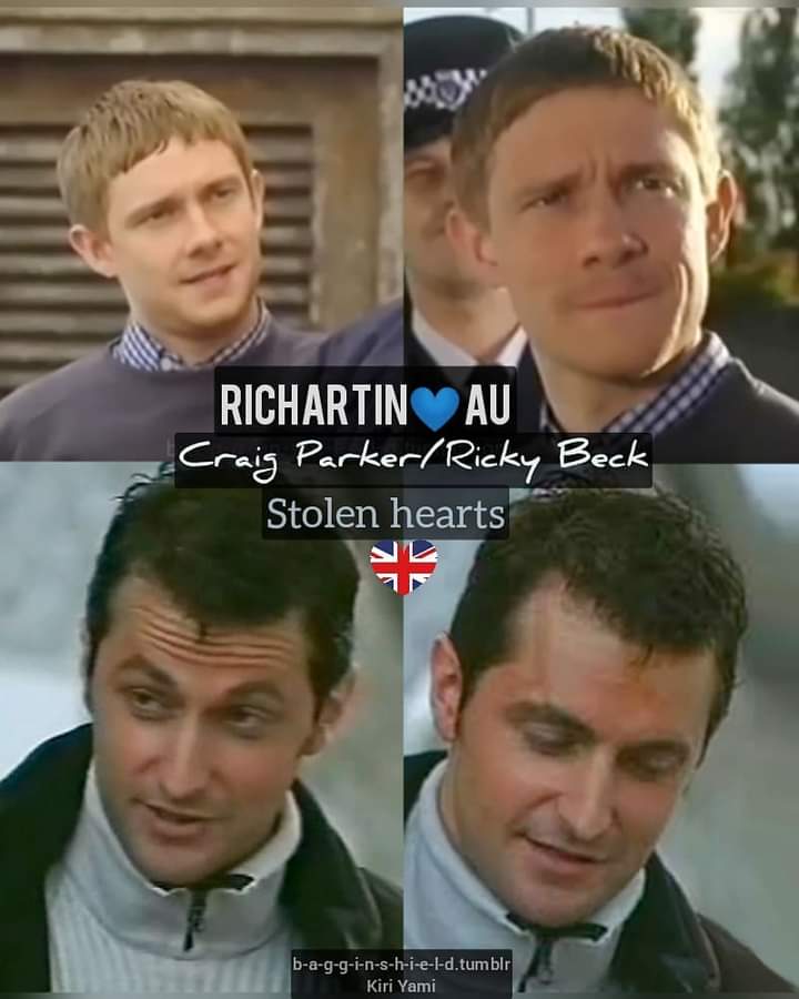 Sexy #Richartin🧔🏻‍♂️👱🏻‍♂️✨💕🇬🇧AU Craig Parker/Ricky Beck💙 #RichardArmitage #MartinFreeman This young naughty blond robber falls in love with the handsome doctor that assists him after suffering from an injury. The doctor is captivated by the cute blond too!🔥attraction is immediate