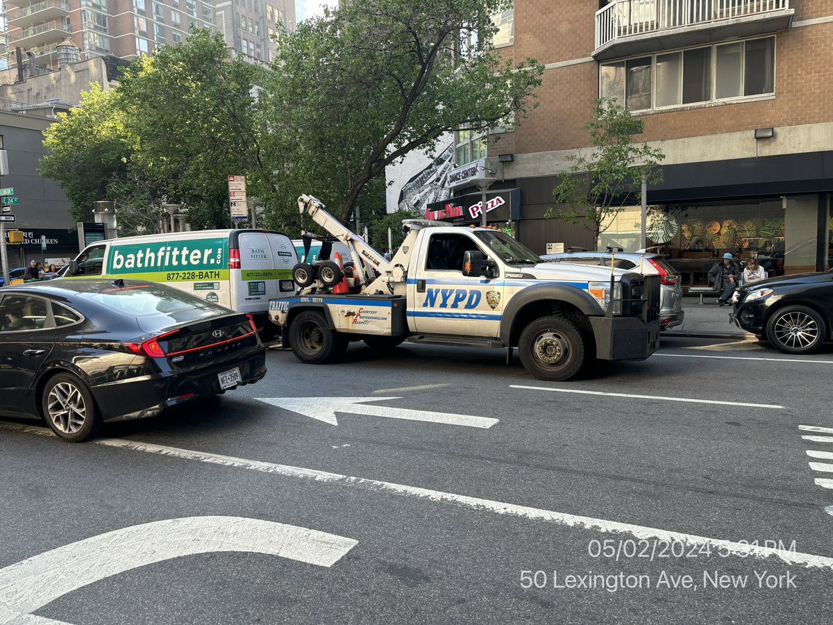 Work van at the curb had tickets in judgment apparently but it was blocked in by a colleague’s work van. So they just… towed the colleague’s van out of the way, then hooked up to the offender and rolled it away. They know how to do this if they want to.