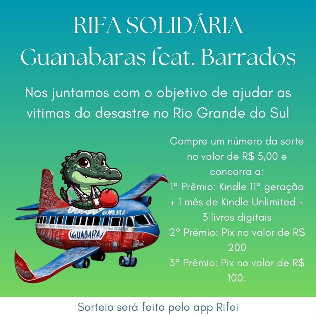 Guanabara Docshoes 🚍🪢 (@guanabaradocxu) on Twitter photo 🚍🪢🐊 Unidos pela solidariedade! Os squads Guanabara DocShoes e Barrados no Churrasco uniram forças para ajudar as vítimas das enchentes no RS através de uma rifa. Quanto mais doar, mais ajuda! 
💪Link da rifa: rifa321.com/rifa/guanabara…
#sosriograndedosul #ajudariograndedosul 🚍🪢🐊 Unidos pela solidariedade! Os squads Guanabara DocShoes e Barrados no Churrasco uniram forças para ajudar as vítimas das enchentes no RS através de uma rifa. Quanto mais doar, mais ajuda! 
💪Link da rifa: rifa321.com/rifa/guanabara…
#sosriograndedosul #ajudariograndedosul