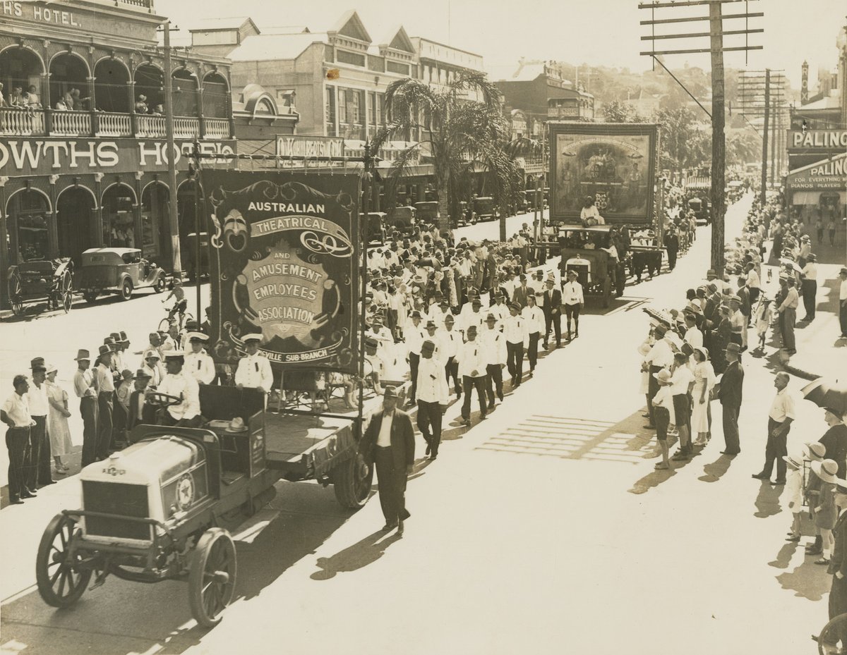 State Library will be open on Labour Day, Monday 6 May, from 10 am to 5 pm. Check our website for full details on public holiday opening hours. ow.ly/IraY50RwnrN 📷 Labour Day Procession, Flinders St. Townsville