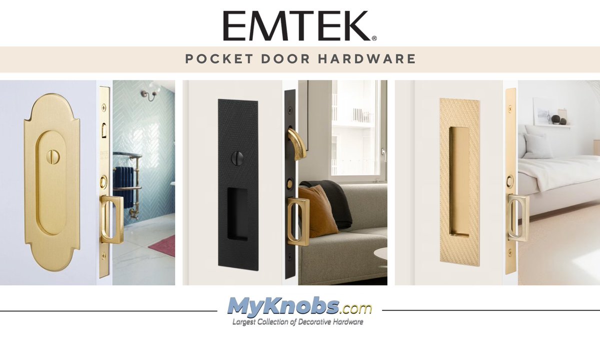 myknobs's tweet photo. From modern chic to rustic charm, accentuate your interiors with Emtek's versatile range of pocket door hardware. Define your style today with https://t.co/byAW1I7zkj! 
https://t.co/ti8ak9A6bp

#Emtek #InteriorDesign #HomeDecor #PocketDoors #MyKnobs https://t.co/UmapDhLDag