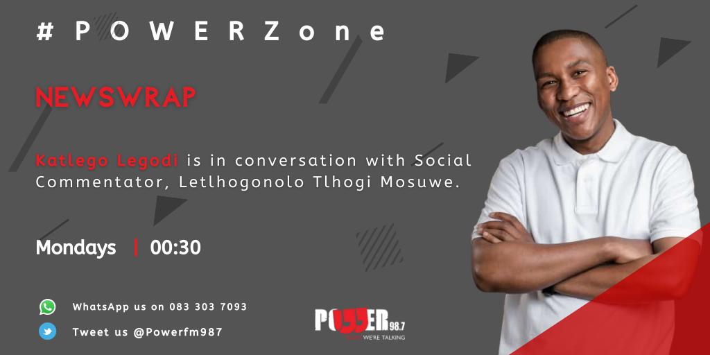 LRK_Mosuwe's tweet image. Mondays mean family meetings - that's the #NewsWrap on #POWERZone w/@KatlegoLegodi_ on @Powerfm987. We are talking all things bright, beautiful, banal and ugly in South Africa, our land.