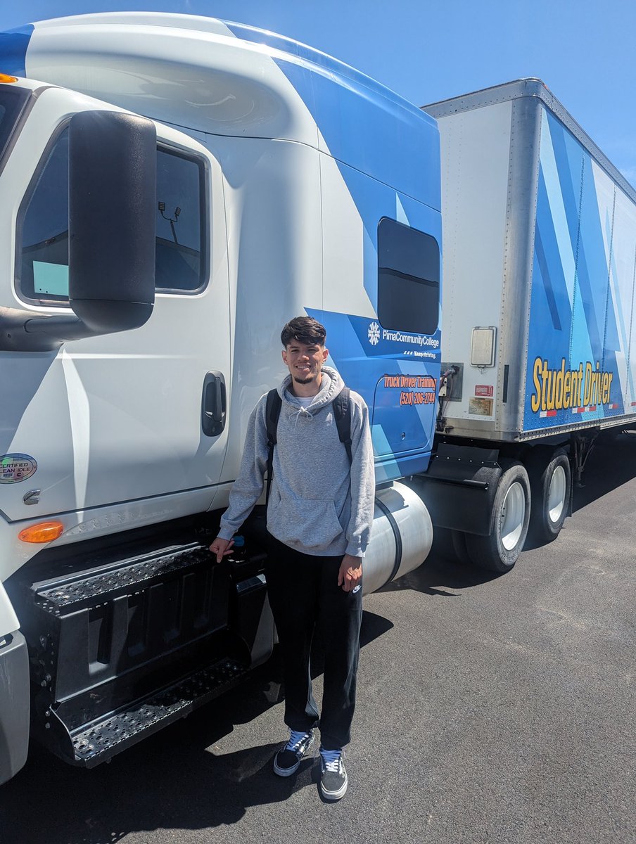 PCCTruckDriver's tweet image. Work during the week and need weekend training and testing? No problem! Congratulations to Matthew G. for passing his Class A #CDL today. He is exploring local job options. Congrats, Matthew! #PimaCCWorkforce #studentsuccess