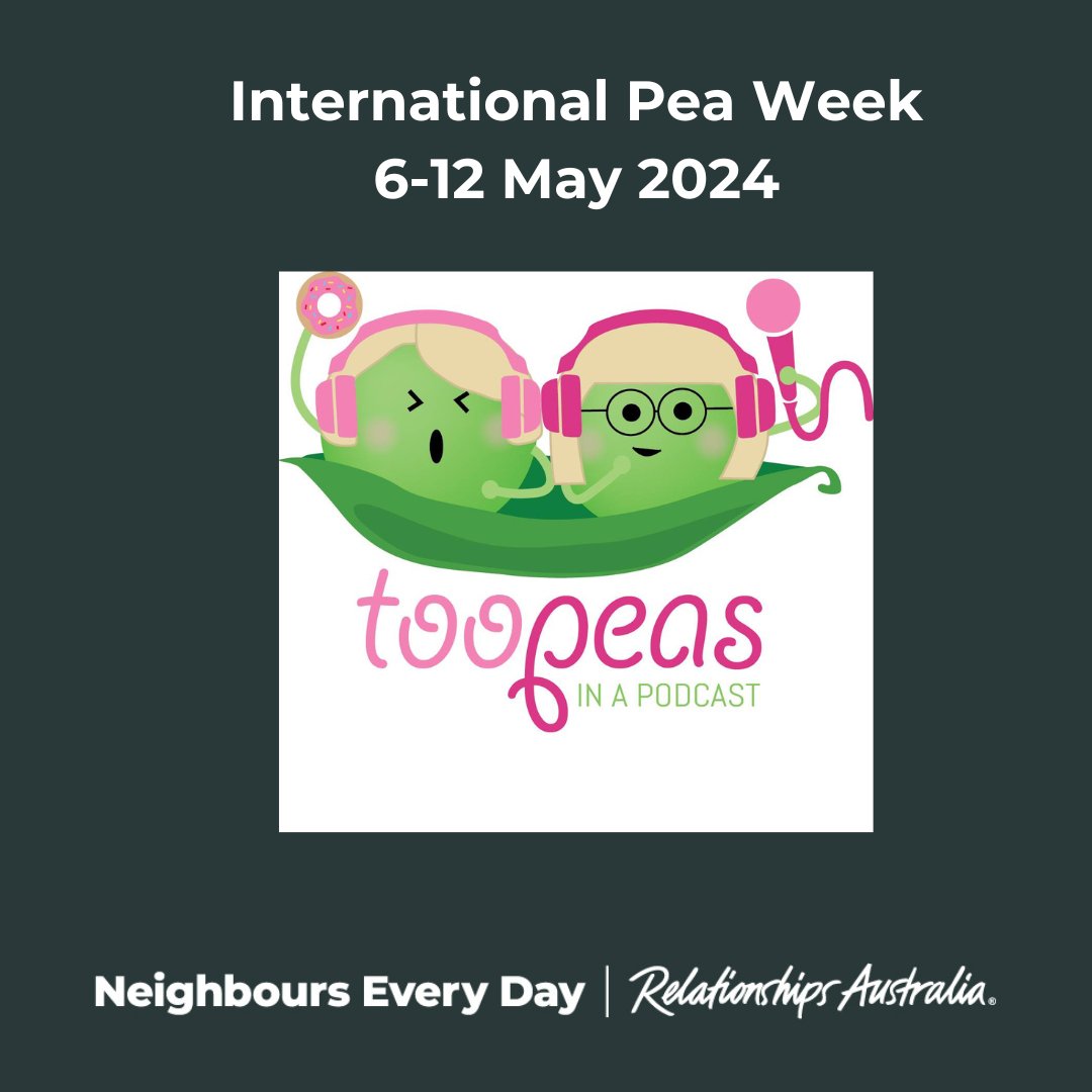 International Pea Week starts today! Awesome NED Ambassadors Mandy Hose &amp; Kate Mullholland release a podcast episode each day to celebrate being Peas in the countdown to Mothers’ Day. 
Find out more &amp; listen here. toopeasinapodcast.com.au #ShareBelonging
