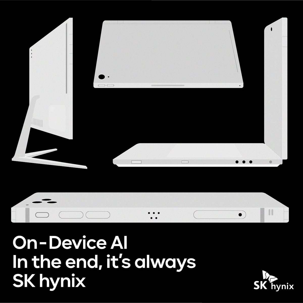 SKhynix's tweet image. How will our daily lives change with on-device AI? 🤖 @SKhynix is maximizing PC performance through #AI memory. 
Get ready for a smarter, faster life with @SKhynix!

#SKhynix #OnDeviceAI #PC